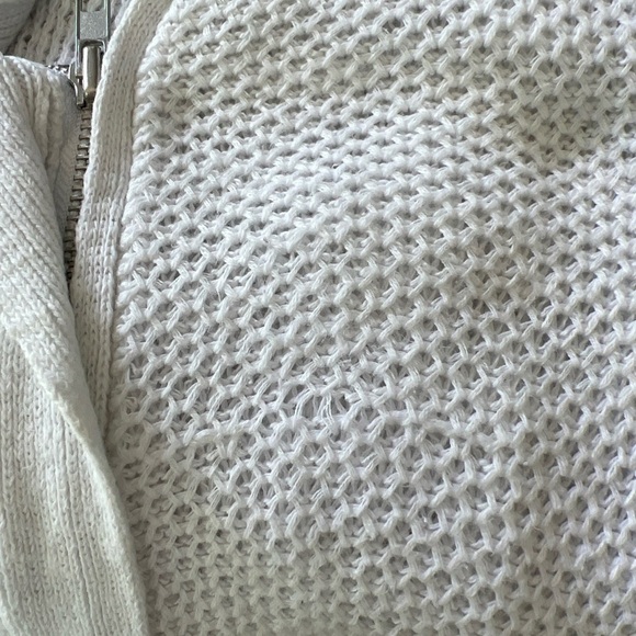 Michael Stars Fisherman Knit Zip Front Sweater XS/small Cardigan Crochet Preppy - Picture 10 of 10